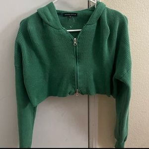 Kendall & Kylie by Pacsun Green CroppedSweater - Size XS